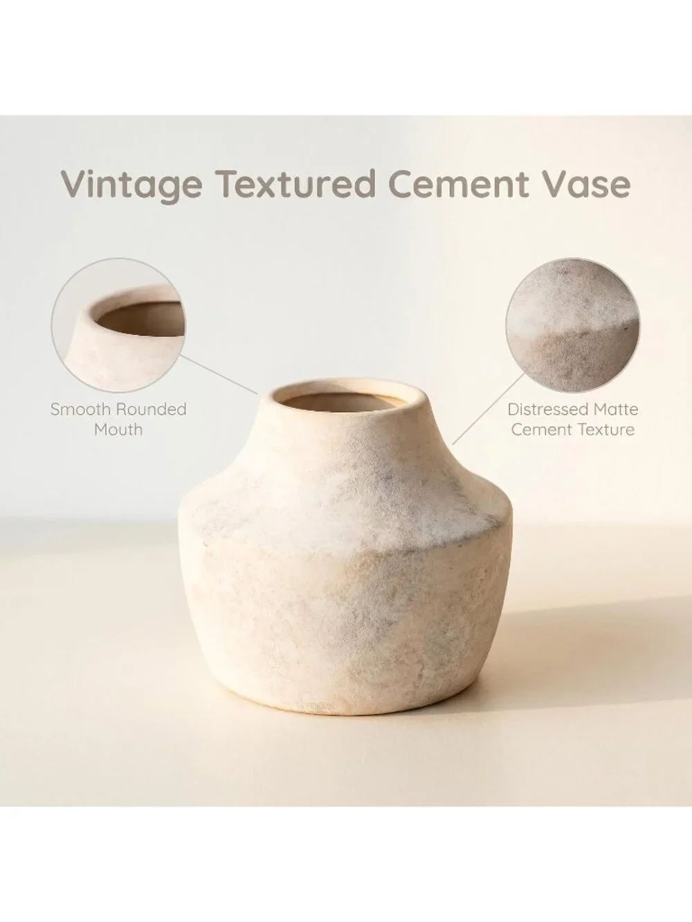 5.3 Inch Small Matte White Ceramic Farmhouse Vase With Handles For Living Room